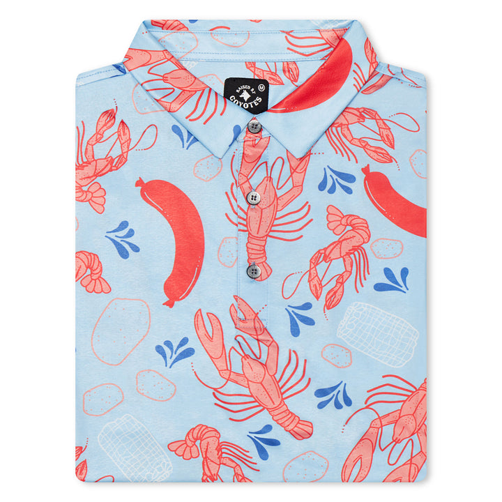 Raised by Coyotes | Bootstitch Pocket Polo | Black