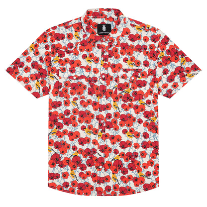Red Poppy Pearl Snap
