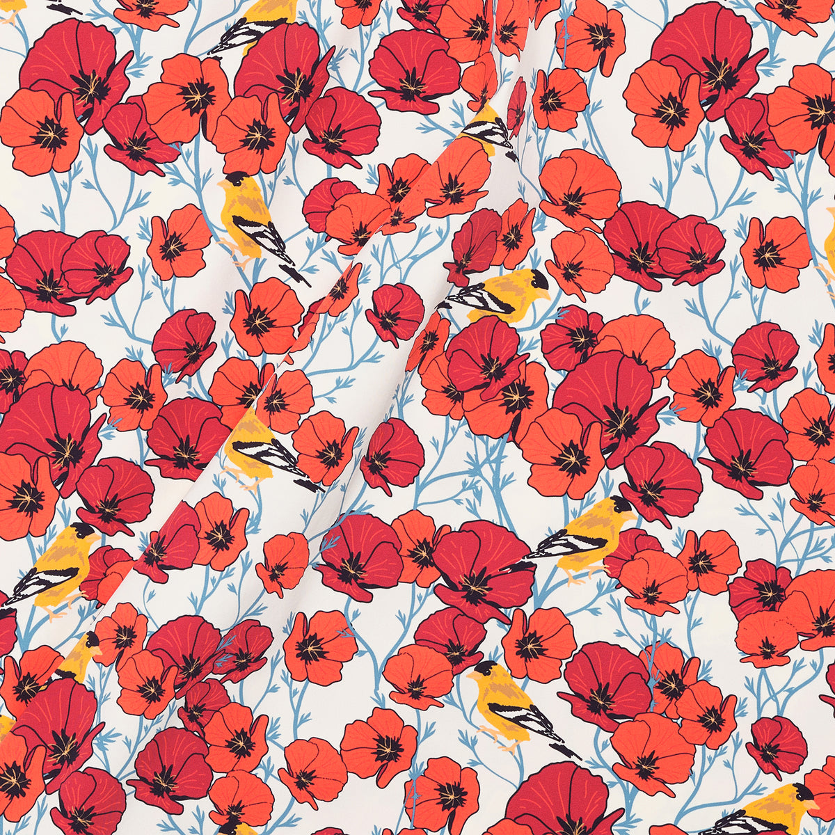 Red Poppy Pearl Snap