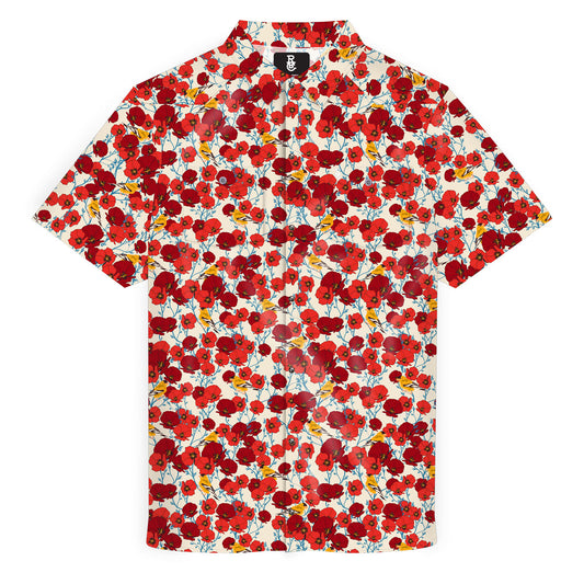 Red Poppy Pearl Snap