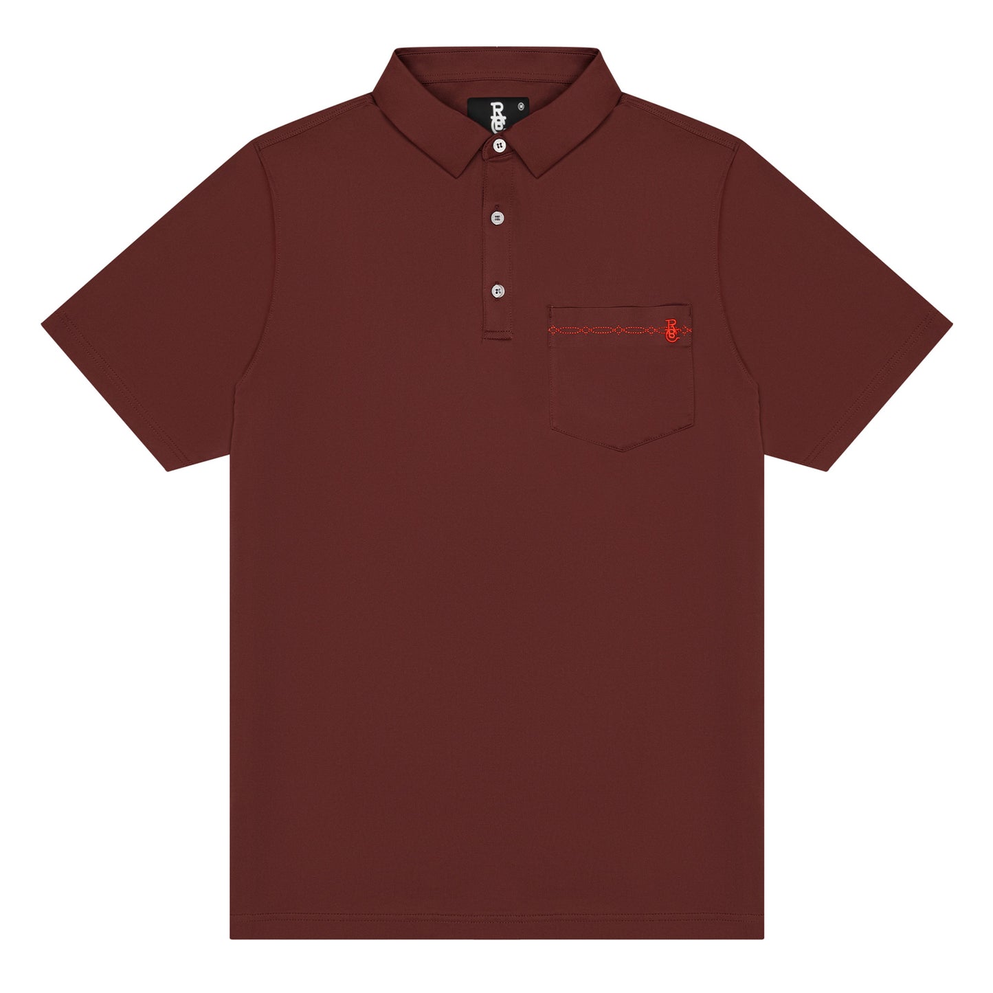 Texas Maroon Bootstitch Pocket Polo