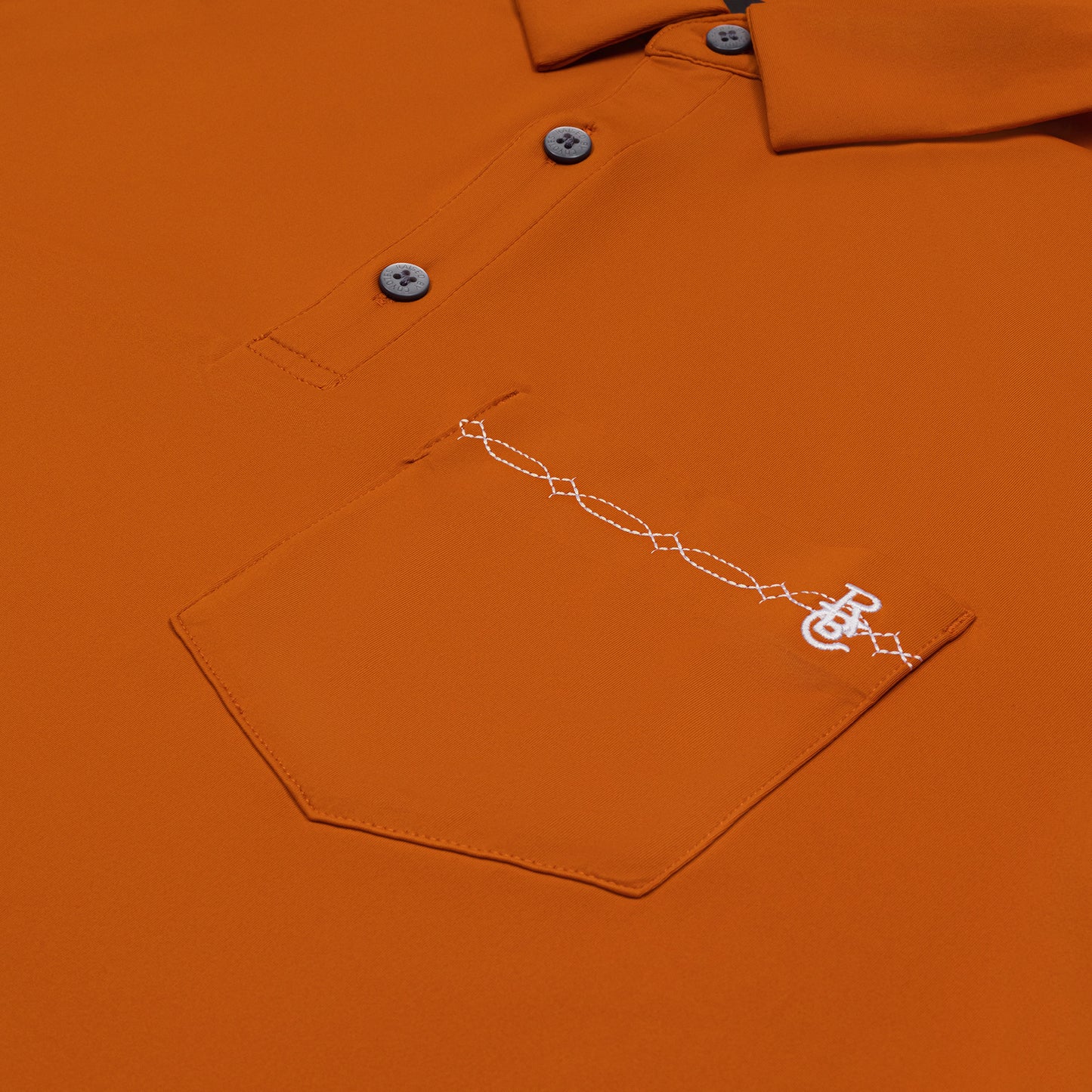 Texas Orange Bootstitch Pocket Polo