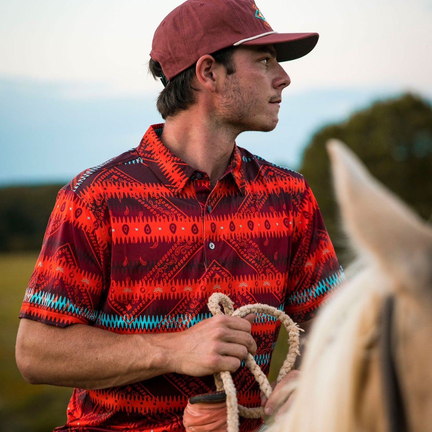 Sunset Bandana Polo